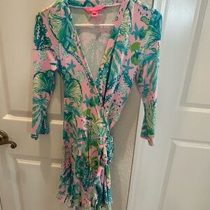 Lilly Pulitzer Pink and Green Mini Dress
